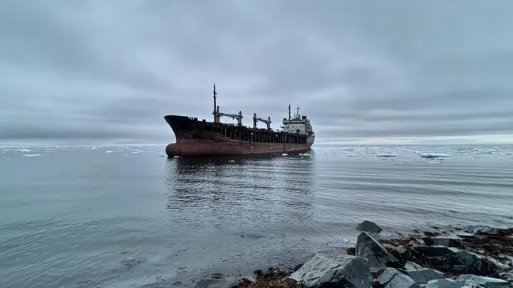 An Abandoned Ship Floats Dangerously Close to a Village – A Man Turns Pale When He Sees What’s On It