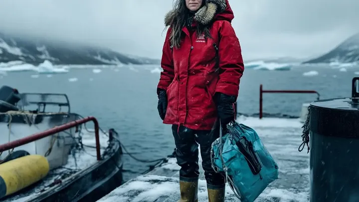 Urso polar tenta chamar a atenção de um navio de pesca. Quando a tripulação percebe o motivo, eles baixam um navio de resgate