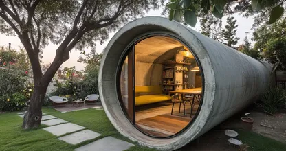 This 75-Year-Old Man Lives Almost All His Life in This Cement Pipe House