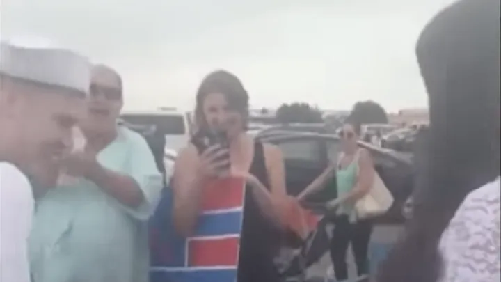 A Marine rushes home to greet his wife, but is surprised when he sees her