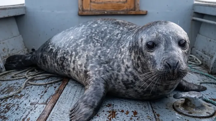 Una foca è salita a bordo della sua barca e si è rifiutata di andarsene — quando ha capito il motivo, le si è spezzato il cuore.