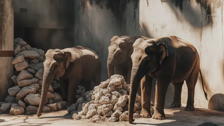 Elephant Kept Placing Stones in Corner of Enclosure, Then Experts Found Out Why