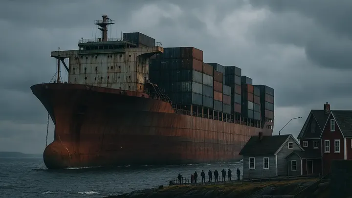 Navio abandonado deriva em direção a um vilarejo - os moradores ficam pálidos quando veem o que há nele