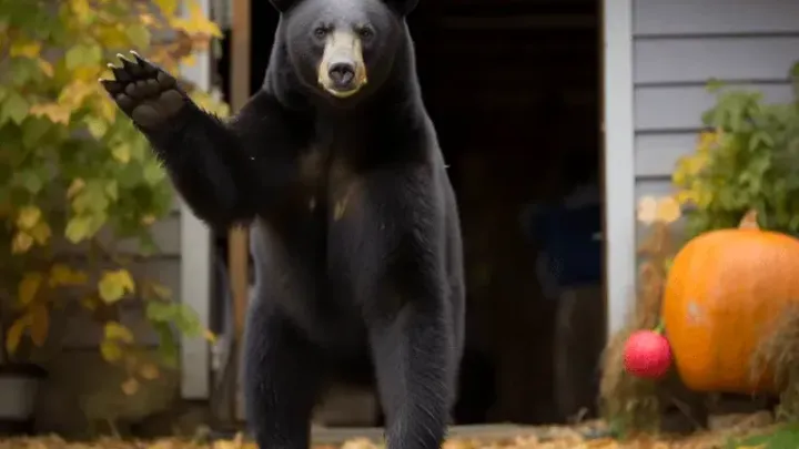 Urso acena para a família todas as manhãs - um dia, o pai faz uma descoberta chocante