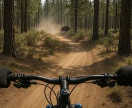 Helmet Cam Captures Biker’s Escape From “Charging Beast” in Mountains