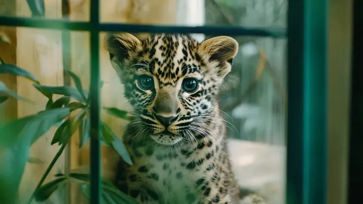 Orphan Leopard Knocked on Her Door Every Dawn. One Day She Finally Let Him In