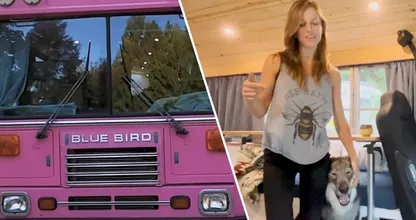 Diese Frau lebt in einem umgebauten Schulbus – die Innenausstattung des Busses wird Sie umhauen!