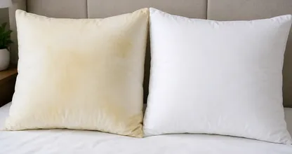 Este sencillo truco elimina rápidamente las manchas amarillas de sudor de las almohadas