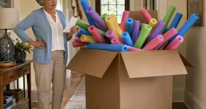 Ze had per ongeluk een enorme doos met zwemnoodles besteld — maar dankzij deze simpele trucs was het de moeite waard