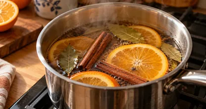 Bay leaves and cinnamon on a low simmer: what the viral home fragrance trick does for a closed-up autumn house, and what it doesn't do