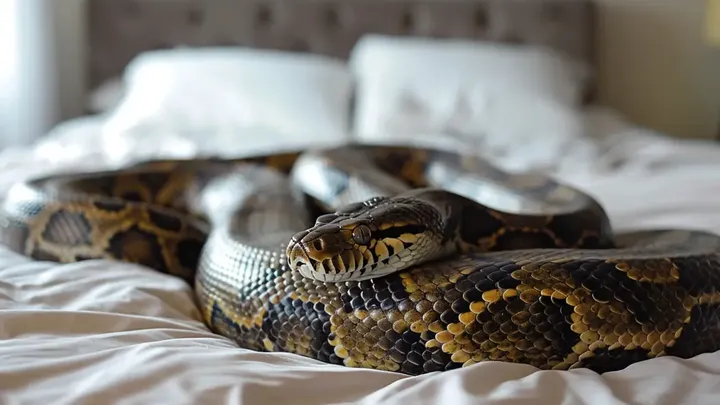 この女性は、毎晩、ペットのニシキヘビと一緒に安全に眠れると思っていました。 獣医師が彼女に驚くべき真実を伝えるまでは。