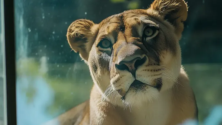 Um cão cria três filhotes de leão - anos depois, o tratador do zoológico começa a chorar quando o leão faz o inesperado