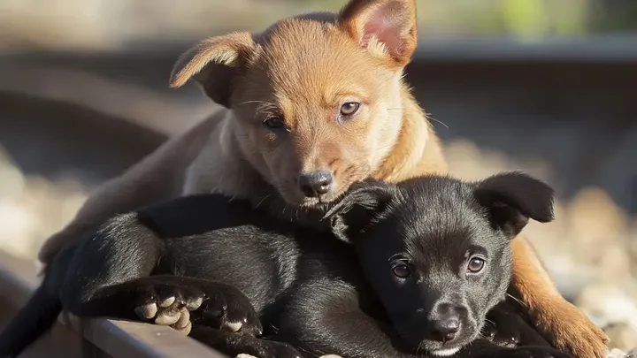 Puppy blokkeert spoorlijn, maar de echte reden dat hij niet kan bewegen breekt ieders hart