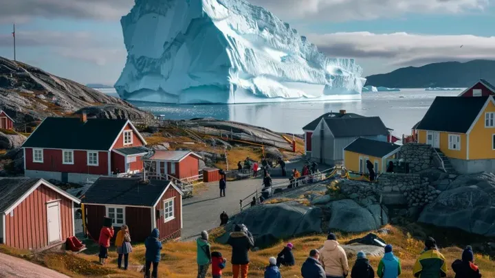 Iceberg se aproxima perigosamente de um vilarejo - os moradores ficam pálidos quando veem o que há nele