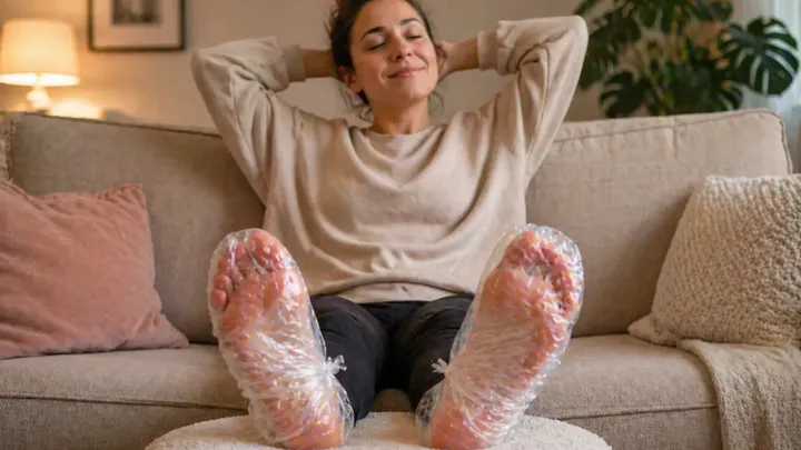 She Put Plastic Bags Over Her Feet - The Reason Why Will Have You Doing The Same