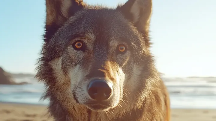 Frau folgt Wolf ins Meer, nachdem er sich ihr am Strand genähert hat - was sie fand, brach ihr das Herz