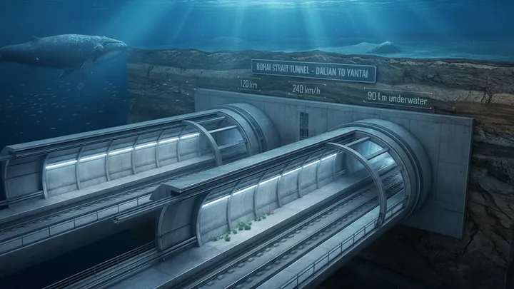 A China ri do Ocidente: Constrói um túnel submarino de 120 km enquanto outros discutem sobre pequenas pontes