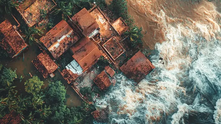 Le acque alluvionali hanno inghiottito la loro casa, ma con essa è affluito qualcosa di terrificante.