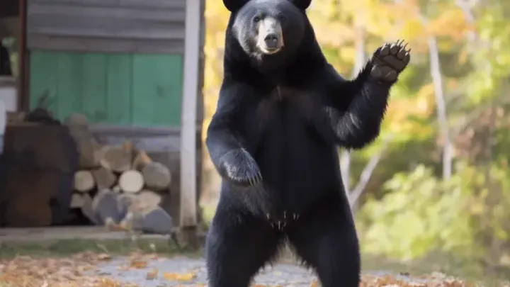 Urso acena para a família todas as manhãs - um dia, o pai faz uma descoberta chocante