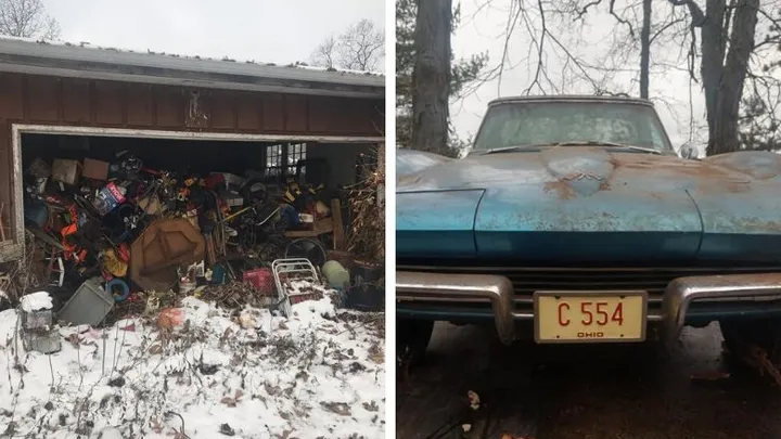 Increíble: Un montón de basura cubre un deportivo único durante 50 años