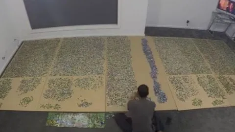 Wow! This man spends 9 months working on a giant jigsaw puzzle and the result is amazing!