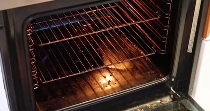 Is your oven covered in baked on grease? With this trick it'll be clean again in no time!