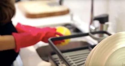 This is why you should always wear rubber gloves when you're doing the dishes