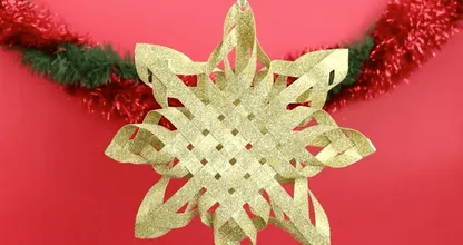 DEZE kerstster ziet er prachtig uit in de kerstboom of aan de muur! Je maakt 'm binnen 5 minuten!