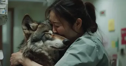 オオカミが病院に侵入 - 看護師はオオカミが口に運ぶものに涙した