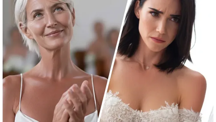 Sua mãe usou um vestido de noiva em seu casamento - a reação do noivo a deixou atônita
