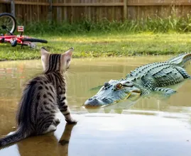 猫が湿地帯の近くで姿を消す – それが一緒に暮らしていたものが皆を驚かせた