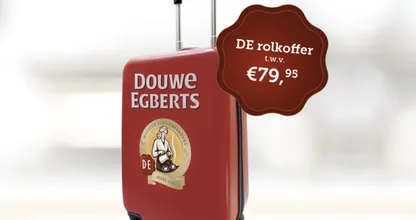 Wie heeft er lieve buren? Doe mee en pak een rolkoffer van Douwe Egberts mee!