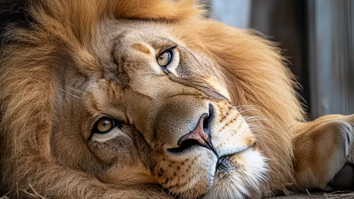 Un león se niega a moverse durante días: un veterinario no podía creerlo cuando descubrió el motivo