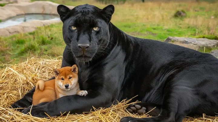Cachorro escorrega para dentro do recinto das panteras - o que os tratadores do zoológico capturam na câmera é inacreditável!