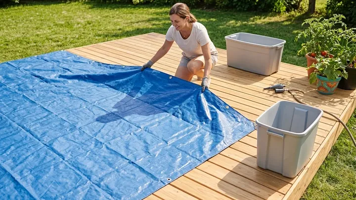 Copre il suo terrazzo con un telone: ecco questa e altre idee geniali per il giardino d'estate!