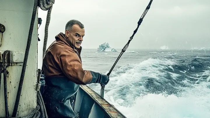 Urso polar tenta chamar a atenção de um navio de pesca. Quando a tripulação percebe o motivo, eles baixam um navio de resgate