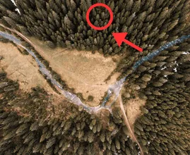 Drone legt iets vast wat niemand had mogen zien