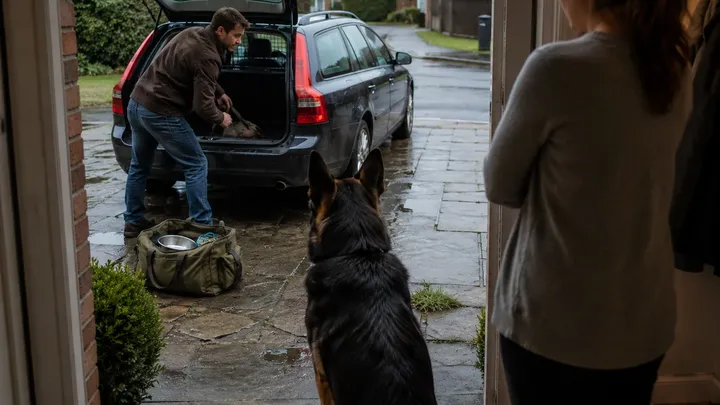 Un perro no deja en paz a una mujer; cuando el marido descubre la verdad, llama a la policía
