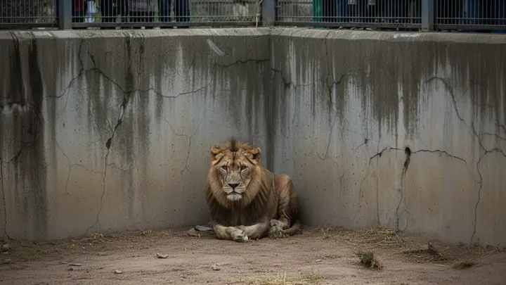 Un león se niega a moverse durante días: un veterinario no podía creerlo cuando descubrió el motivo