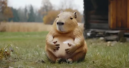 Woman Follows Pregnant Capybara into Shed After Spotting It Wandering Near Her Backyard