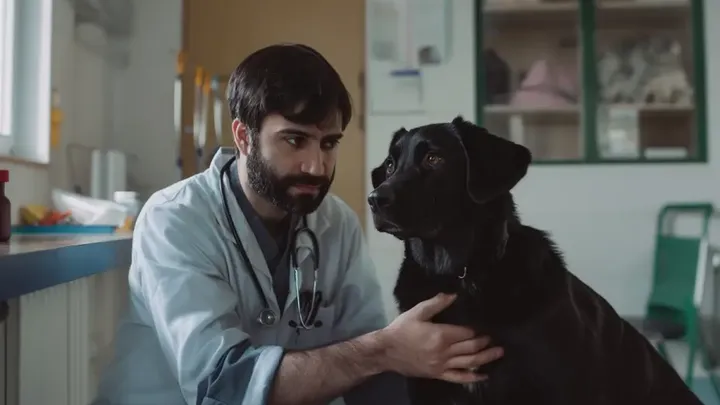 Cão continua abraçando seu amigo antes de ser colocado para dormir - a razão por trás disso vai deixar você sem palavras