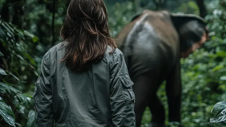 Ze volgde een olifant het bos in, maar ze had geen idee dat het tot dit zou leiden.