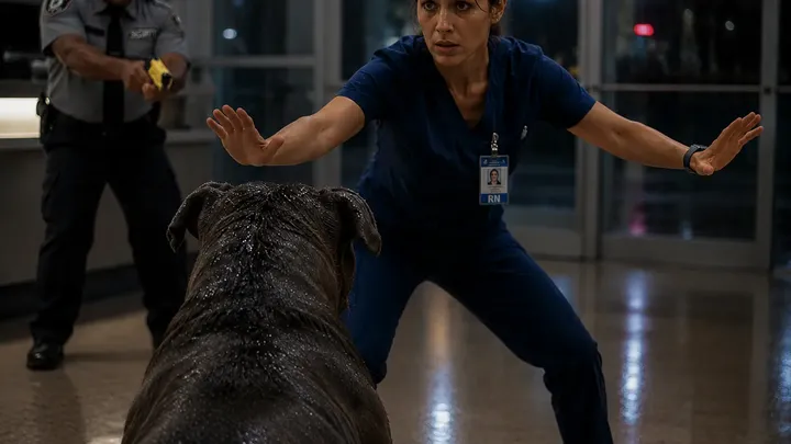 Das Personal erstarrt vor Schreck, als ein Pitbull das Krankenhaus betritt und dabei Folgendes bei sich trägt…