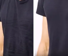 Remove wrinkles from your shirt in 1 minute without using an iron