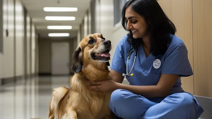 Un perro de un refugio no dejaba de mirar a una niña que lloraba en el hospital, y una enfermera fue testigo de un milagro