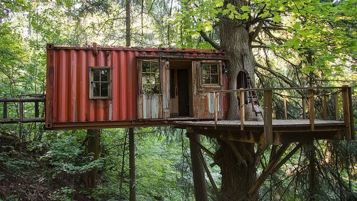 You think it's just a regular container in a tree, but wait until you see the inside!