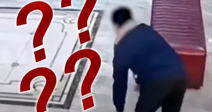 You won't believe why this man was crawling on the floor