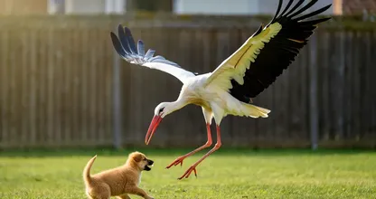 Stork Snatches Puppy from Garden – What the Neighbors Discover Will Blow Your Mind!