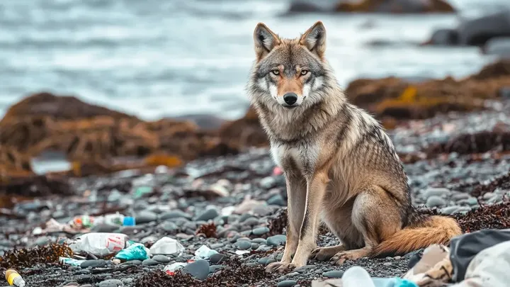 Frau folgt Wolf ins Meer, nachdem er sich ihr am Strand genähert hat - was sie fand, brach ihr das Herz