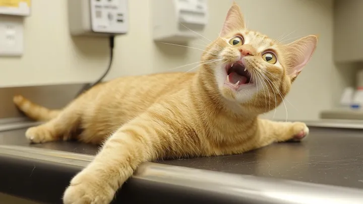 Cat Keeps Hugging Friend Before Going To The Vet –Watch What Happened!